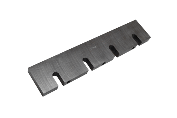 Notched block knife — 4 U-notch profile, heavy-duty granulator